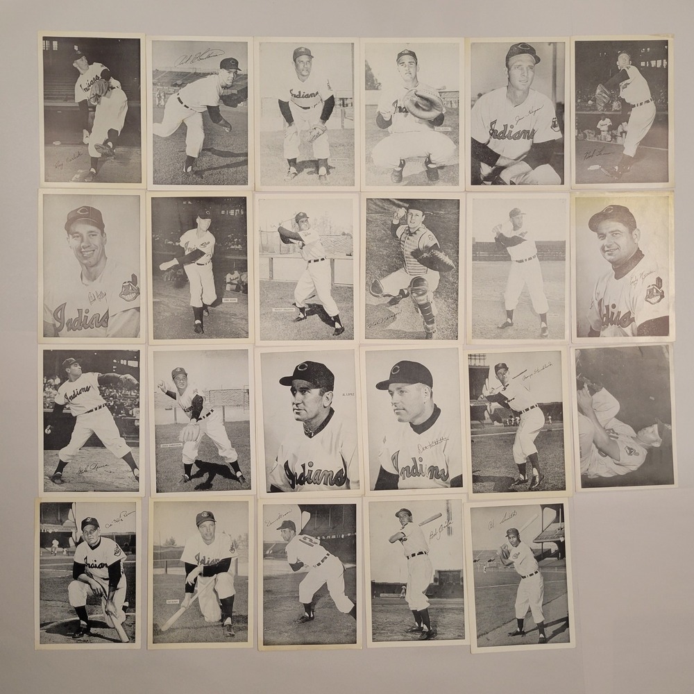 Vintage Cleveland Indians Baseball Photo Lot 23 Players 1950s Team Issued 6x9